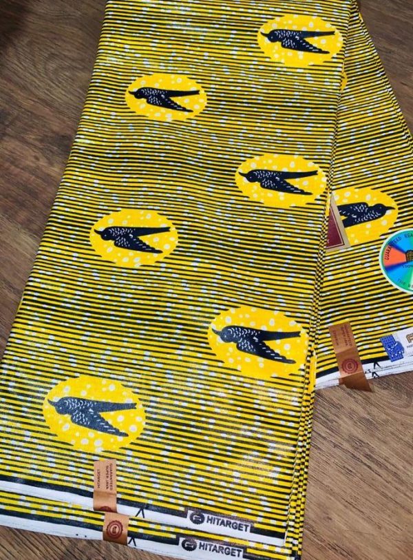 HirondelleTissu wax tissu wax pagne tissu africain 100 coton jaune Addis Abeba Dashiki Disque Cercle Fleur de mariage Kente Paon Samakaka angola Uniwax Bogolan antique